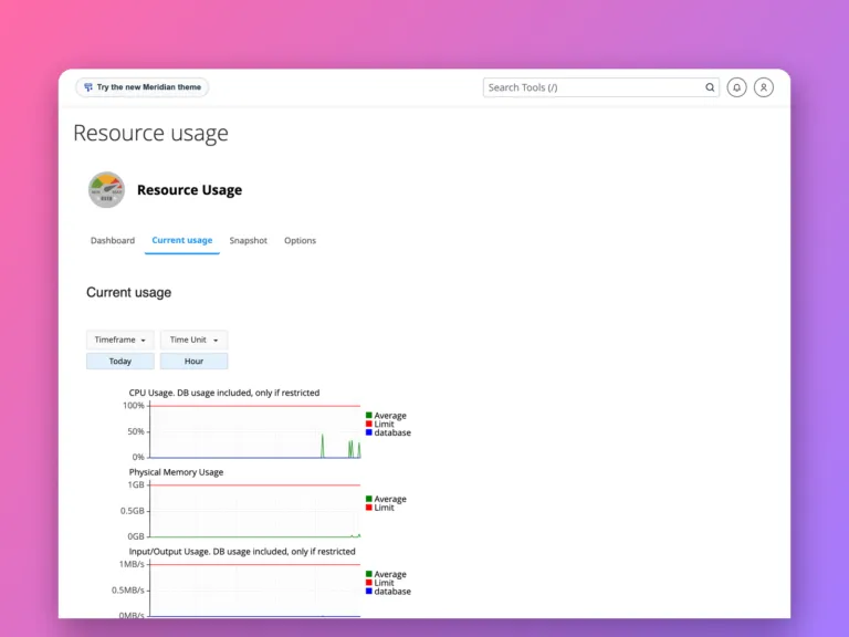 How to check resource usage and errors in cPanel